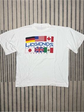 Active USA White 'Legends In Concert' Multinational Flag Graphic Tee